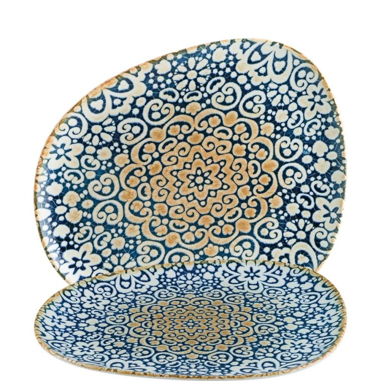 Alhambra Vago Teller flach 19cm Blau Porzellan