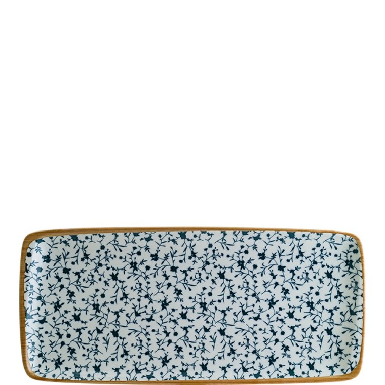 Calif Moove Platte 34x16cm Blau Porzellan