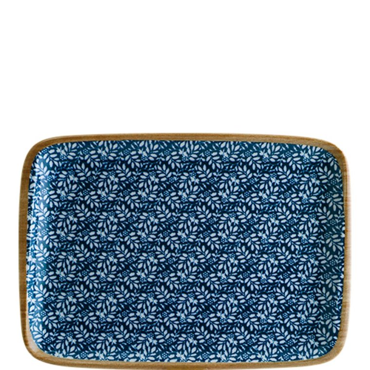 Lupin Moove Platte 23x16cm Blau Porzellan