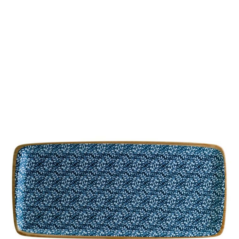 Lupin Moove Platte 34x16cm Blau Porzellan