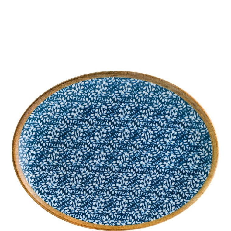 Lupin Moove Servierplatte oval 25x19cm Blau Porzellan