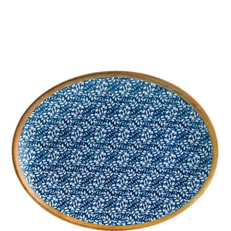 Lupin Moove Servierplatte oval 36x28cm Blau Porzellan