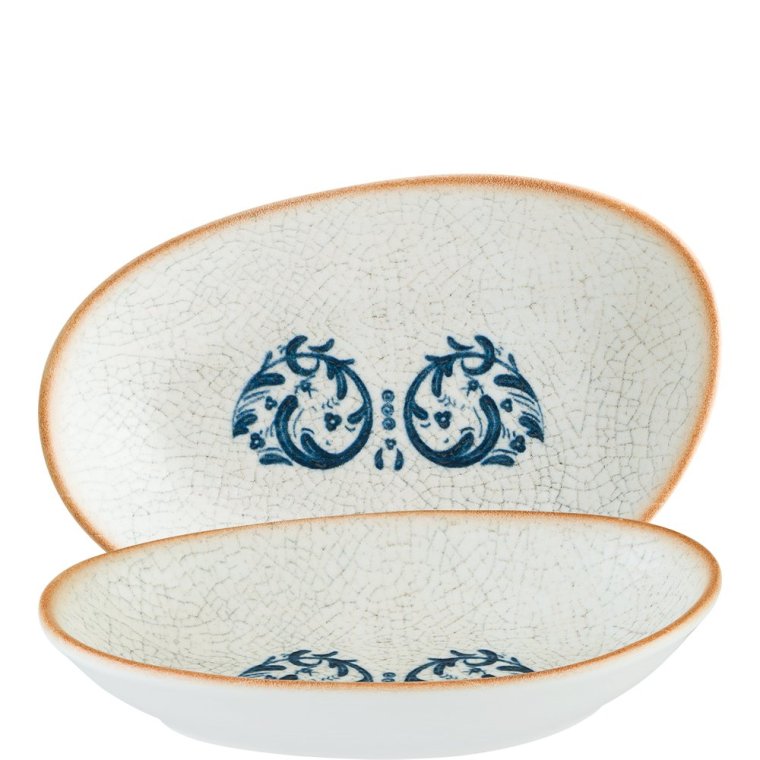 Viento Vago Platte tief 15cm Blau Porzellan
