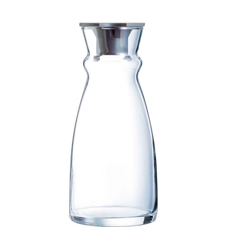 Fluid Karaffe 75 cl mit Plastikdeckel 97 x mm Transparent