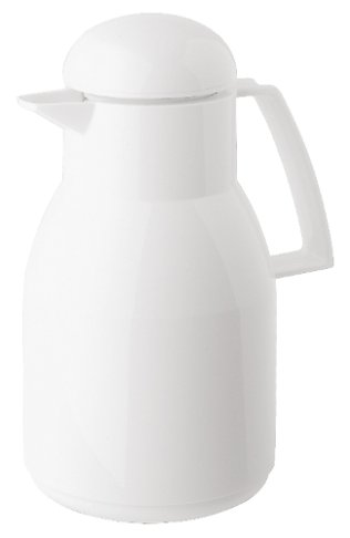 Isolierkanne 1,0 l weiß Top Kunststoff