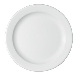 Teller flach Fahne 1150/19 cm weiß B1100 Porzellan