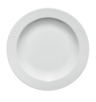 Teller halbtief Fahne 2550/20 cm weiß Carat Porzellan
