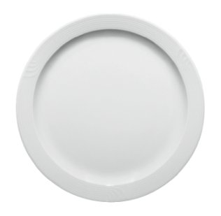 Teller flach schmale Fahne 2549/25 cm weiß Carat Porzellan