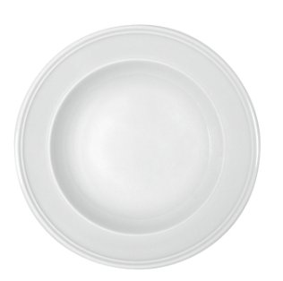 Teller tief steile Fahne Ø 25 cm weiß Come4Table Porzellan