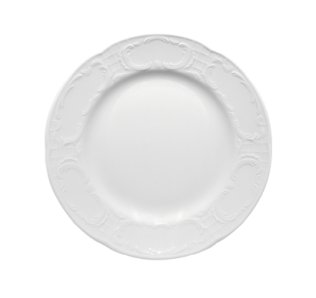 Teller flach steile Fahne 5714/27 cm weiß Mozart Porzellan