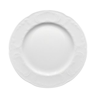Teller flach flache Fahne 5719/20 cm weiß Mozart Porzellan