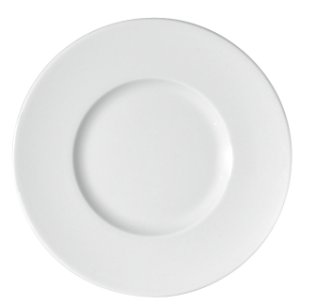 Teller flach breite Fahne 16 cm weiß Maitre Porzellan