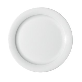 Teller flach Fahne 9050/28 cm weiß Dimension Porzellan