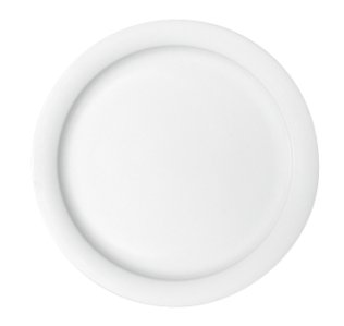 Teller flach mit schmaler Fahne 25 cm weiß Dimension Porzellan