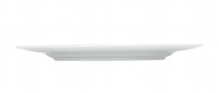 Strukturteller flach breite Fahne 26 cm weiß Maitre Porzellan