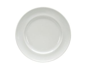 Teller flach schmale Fahne 28 cm weiß Enjoy Porzellan