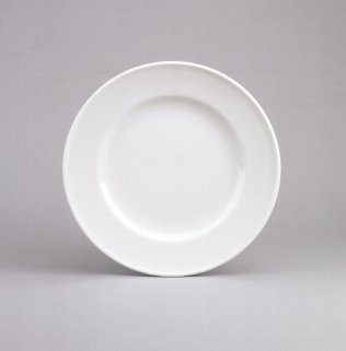 Teller flach Fahne B 24 cm weiß Form 98 Porzellan