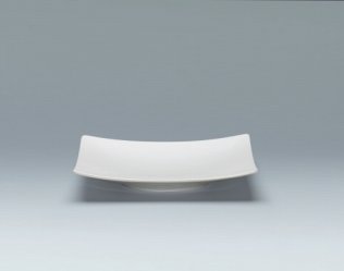 Teller halbtief coup eckig 12 cm weiß Fine Dining 900