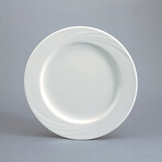 Teller flach Fahne 16 cm weiß, Donna Porzellan