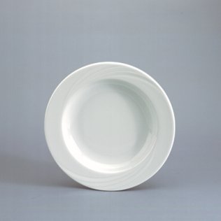Teller tief Fahne 23 cm weiß, Donna Porzellan