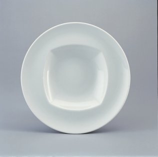 Teller tief Fahne 22 cm weiß Event Porzellan