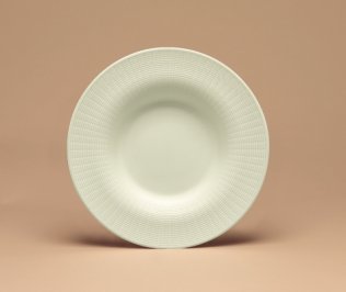 Teller tief Fahne 26 cm Struktur weiß Generation Porzellan