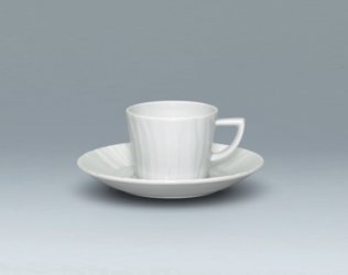Espresso Obere 0,09 l weiß mit Struktur Character Porzellan