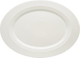Servierplatte oval Fahne 23 cm Allure bonewhite Porzellan