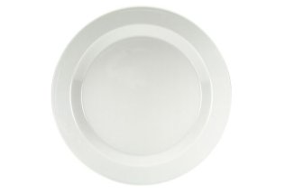 Teller flach schmale Fahne 26cm weiß Connect Porzellan