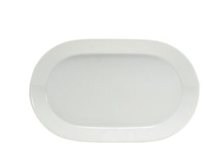 Platte coup oval 38 cm weiß Connect Porzellan