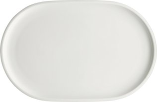 Platte coup oval 23 x 16 cm weiß Shiro Porzellan