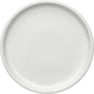 Teller flach coup Struktur 17 cm weiß Shiro Porzellan