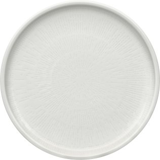 Teller flach coup Struktur 21 cm weiß Shiro Porzellan