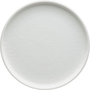 Teller flach coup Struktur 24 cm weiß Shiro Porzellan