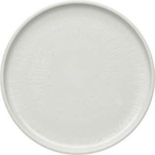 Teller flach coup Struktur 26 cm weiß Shiro Porzellan