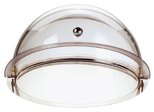 Buffet-Set 2-teilig Edelstahl rund 38 cm Transparent