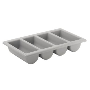 Besteckkasten GN 1/1 4 Mulden grau 530 x 325 mm