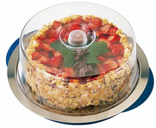 Thermo-Tablett 5-teilig rund 350 x mm Transparent, blau