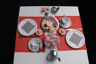 Buffet Platte FINESSE Ø 22 cm mit Abdeckhaube ohne Griffe Edelstahl