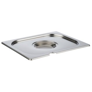 GN Deckel Edelstahl mit Löffelaussparung 1/2 325 x 265 mm