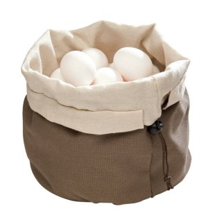 Brottasche Ø 20 cm mit Kirchkernkissen beige/braun