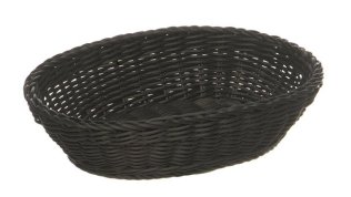 Korb oval 25 x 19cm schwarz