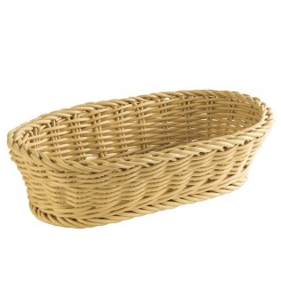 Baguette Korb oval 28 x 16cm beige