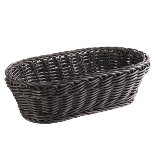 Baguette Korb oval 28 x 16cm schwarz