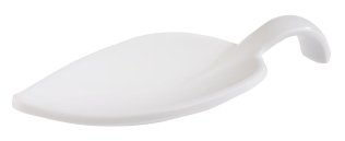 Fingerfood-Löffel -LEAF- weiß, Melamin 100 x 45 mm