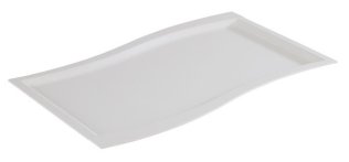 GN 1/1 Tablett -SINUS- weiß 530 x 325 mm
