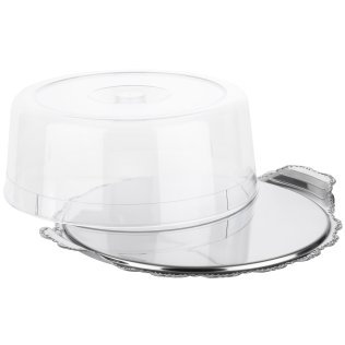 Tortenplatte BAROK 2-teilig 375 x 315 mm Transparent