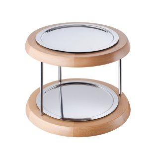 Kültablett Buffet-Vitrine DOPPELDECKER rund 480 x mm