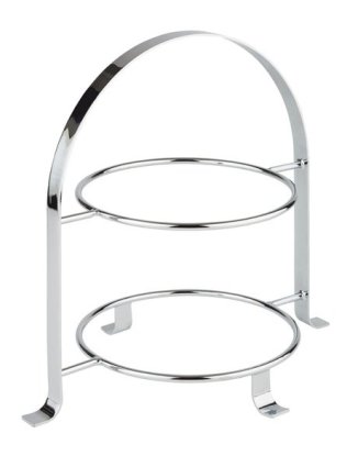 Serviergestell für 2 Teller max. Ø 27 cm chrome