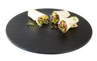 Tablett -SLATE- Ø 40cm Schieferlook